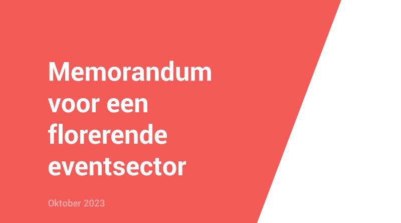 Memorandum voor een florerende eventsector cover