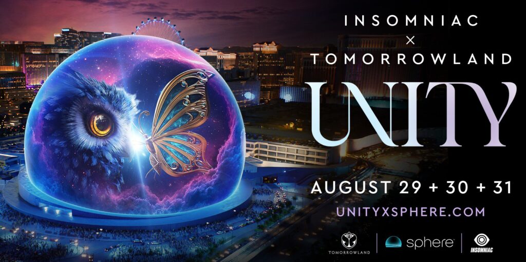 Tomorrowland et Insomniac unissent leurs forces pour une nouvelle expérience nouvelle expérience révolutionnaire « UNITY » à Sphere à Las Vegas cover